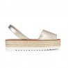 Sandalias Planas Mujer Popa Saona Oro