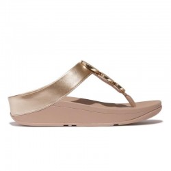 Sandalias Planas Mujer Fitflop Halo Bead-Circle Beig