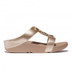 Sandalias Planas Mujer Fitflop Halo Bead-Circle Beig