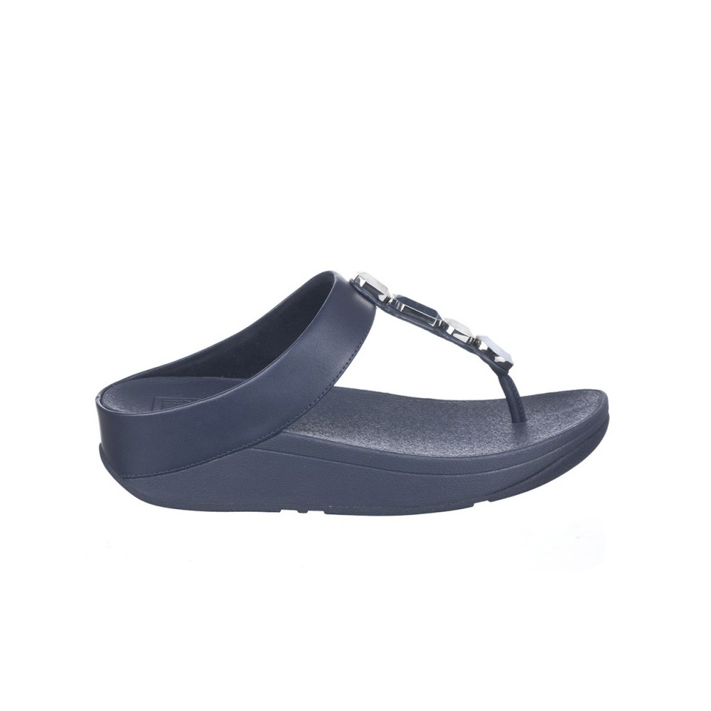 Sandalias Planas Mujer Fitflop Fino Marino