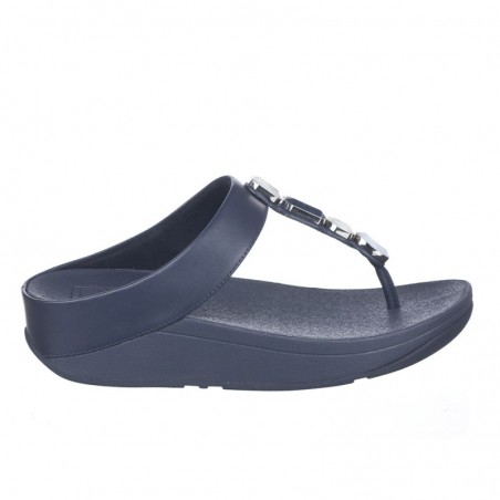 Sandalias Planas Mujer Fitflop Fino Marino