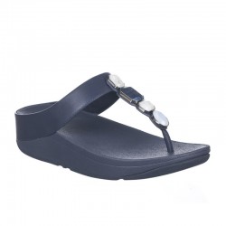 Sandalias Planas Mujer Fitflop Fino Marino