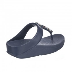 Sandalias Planas Mujer Fitflop Fino Marino