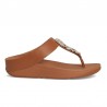 Sandalias Planas Mujer Fitflop Fino Crystal Cuero