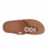 Sandalias Planas Mujer Fitflop Fino Crystal Cuero