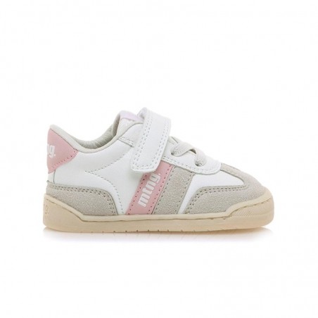 Barefoot Niña Mustang 49060 Blanco-Rosa