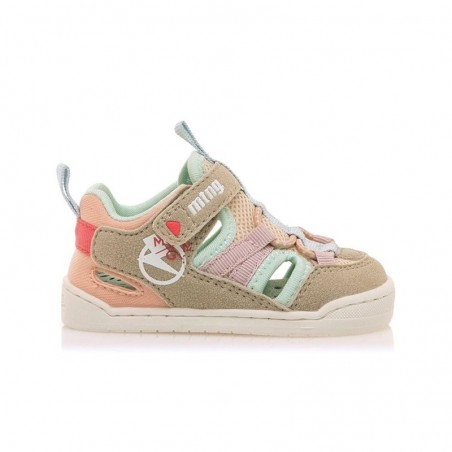 Barefoot Niña Mustang 48908 Gris-Rosa
