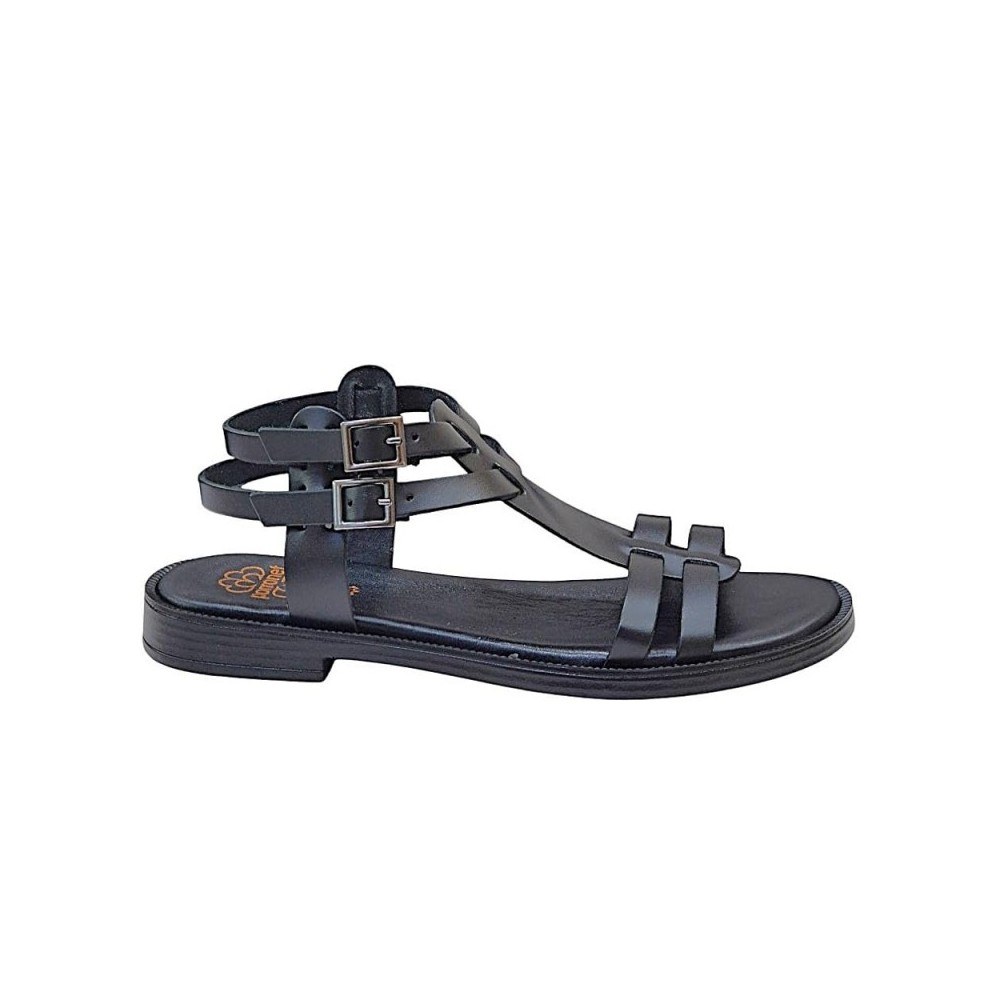 Sandalias Planas Mujer Porronet 3128 Negro