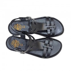 Sandalias Planas Mujer Porronet 3128 Negro