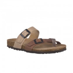 Sandalias Planas Mujer Inter-Bios 7212 Taupe