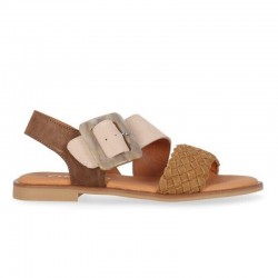 Sandalias Planas Mujer Chika10 Musaka 10 Marron
