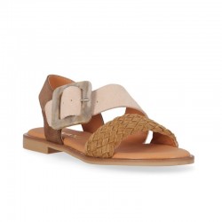 Sandalias Planas Mujer Chika10 Musaka 10 Marron