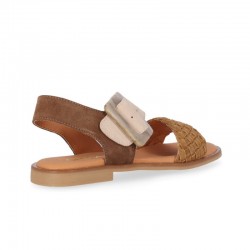 Sandalias Planas Mujer Chika10 Musaka 10 Marron
