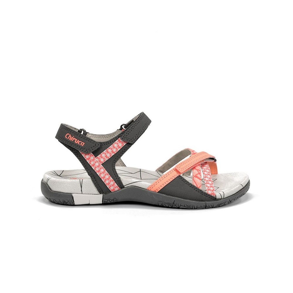 Sandalias Planas Mujer Chiruca Valencia 28 Gris-Rosa
