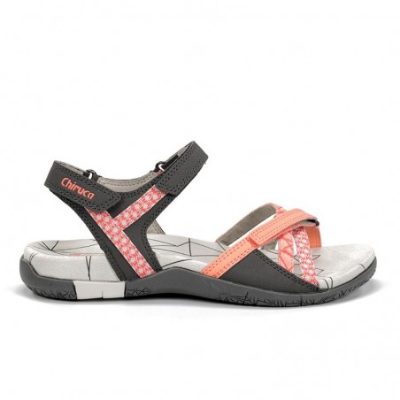 Sandalias Planas Mujer Chiruca Valencia 28 Gris-Rosa