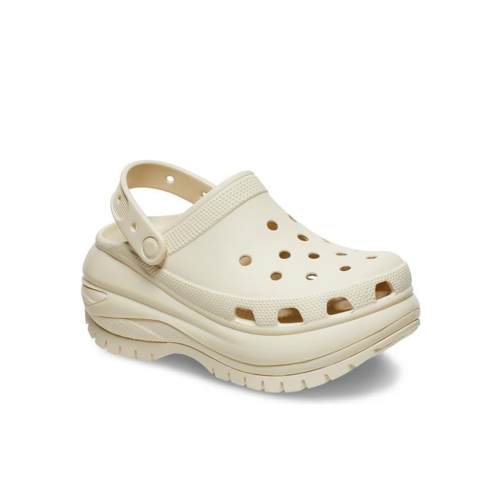Zuecos Mujer Crocs Classic Mega Crush Clog U Beig