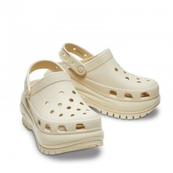 Zuecos Mujer Crocs Classic Mega Crush Clog U Beig