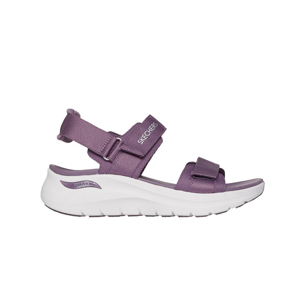 Sandalias Planas Mujer Skechers 119465 Morado