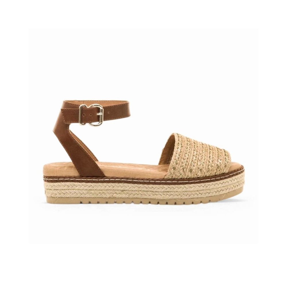 Sandalias Planas Mujer Mustang 53344 Arena