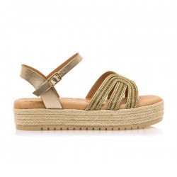 Sandalias Planas Mujer Mustang 54501 Oro