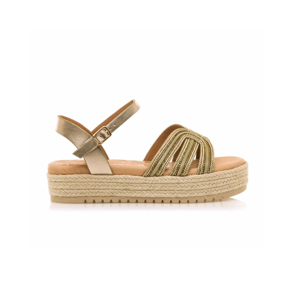 Sandalias Planas Mujer Mustang 54501 Oro