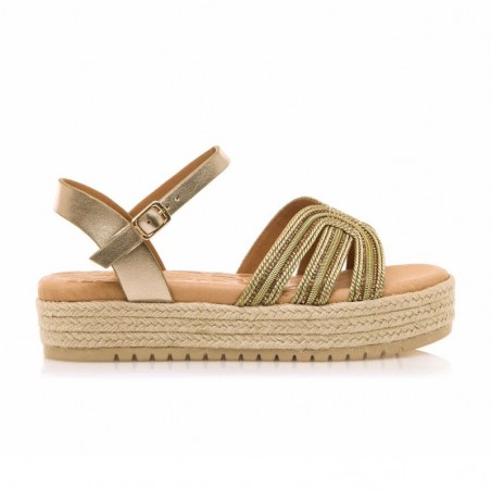 Sandalias Planas Mujer Mustang 54501 Oro