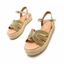 Sandalias Planas Mujer Mustang 54501 Oro