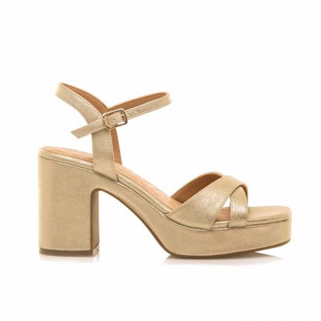 Sandalias de Tacón Mujer Mustang 53429 Oro