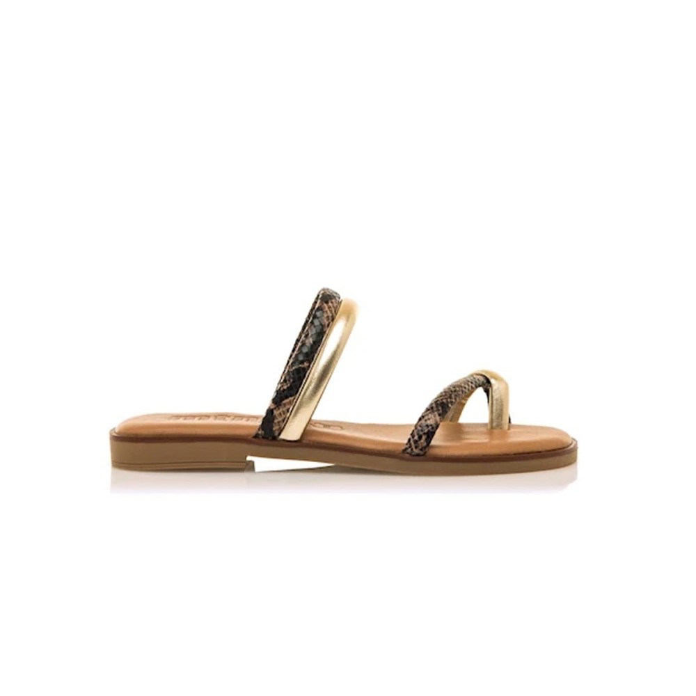 Sandalias Planas Mujer Mustang 54563 Oro