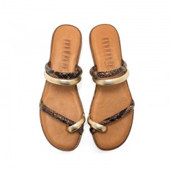 Sandalias Planas Mujer Mustang 54563 Oro