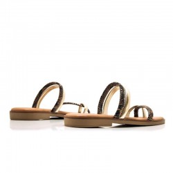 Sandalias Planas Mujer Mustang 54563 Oro
