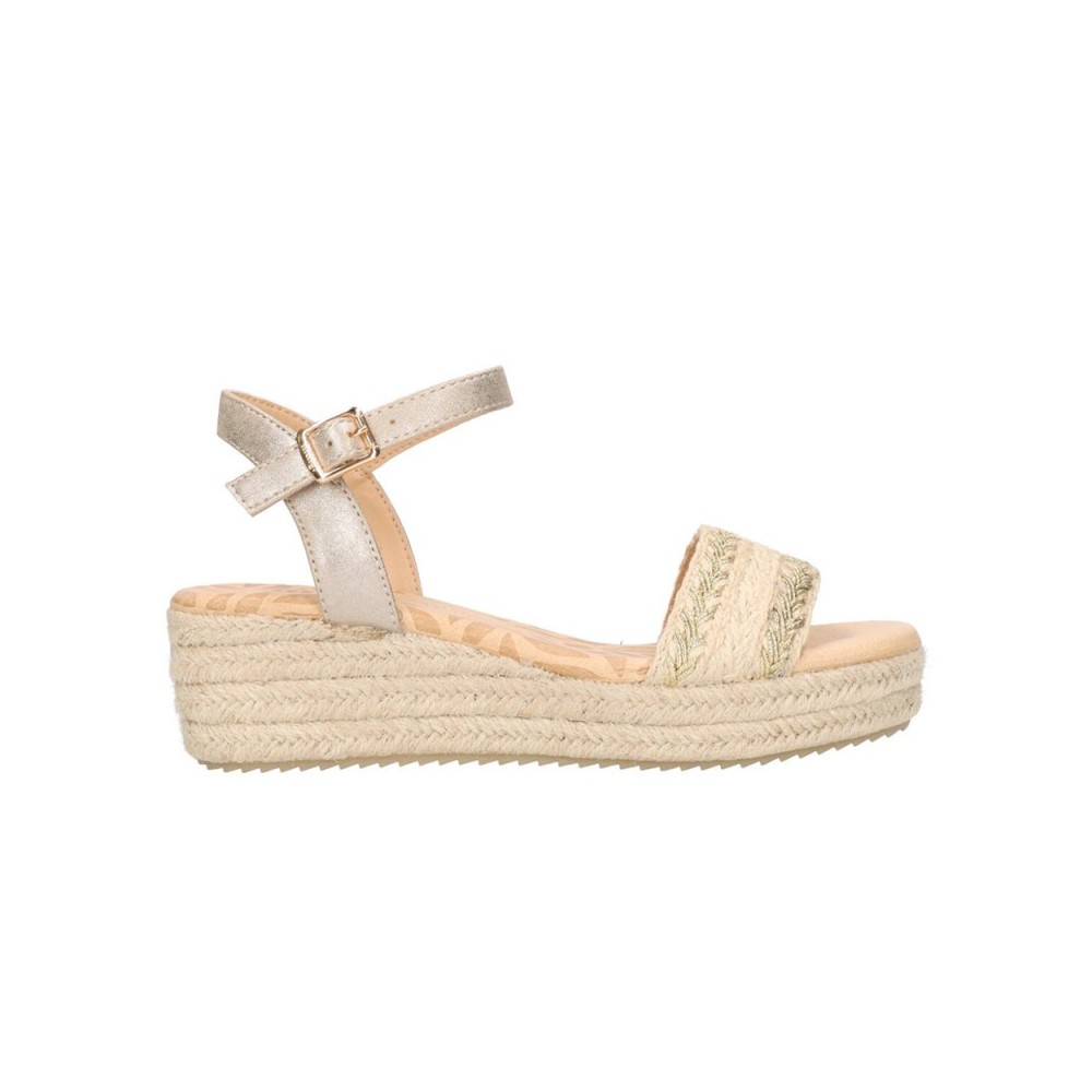 Sandalias Planas Mujer Mustang 59906 Natural