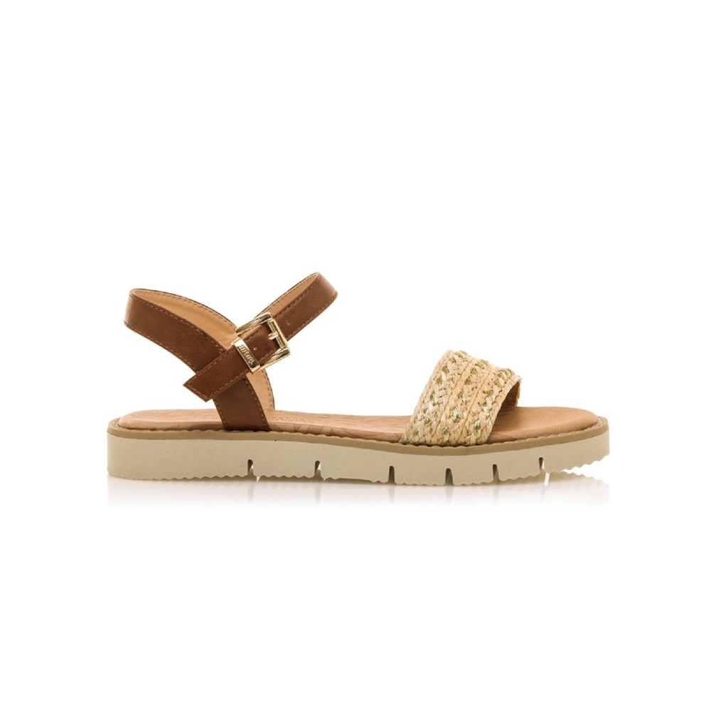 Sandalias Planas Mujer Mustang 53248 Natural