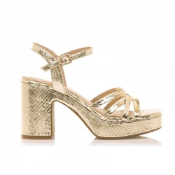 Sandalias de Tacón Mujer Mustang 59609 Oro