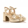 Sandalias de Tacón Mujer Mustang 59609 Oro