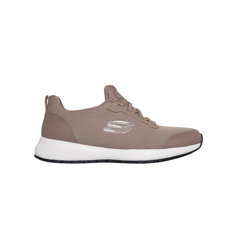 Sneakers Mujer Skechers Work Squad Sr Taupe