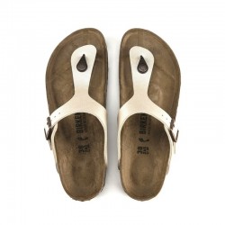 Sandalias Planas Mujer Birkenstock Gizeh Blanco