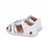 Sandalias Barefoot Niña Garvalin 252332 Blanco-Plata