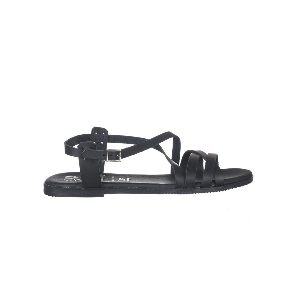 Sandalias Planas Mujer Oh My Sandals 5555 Negro