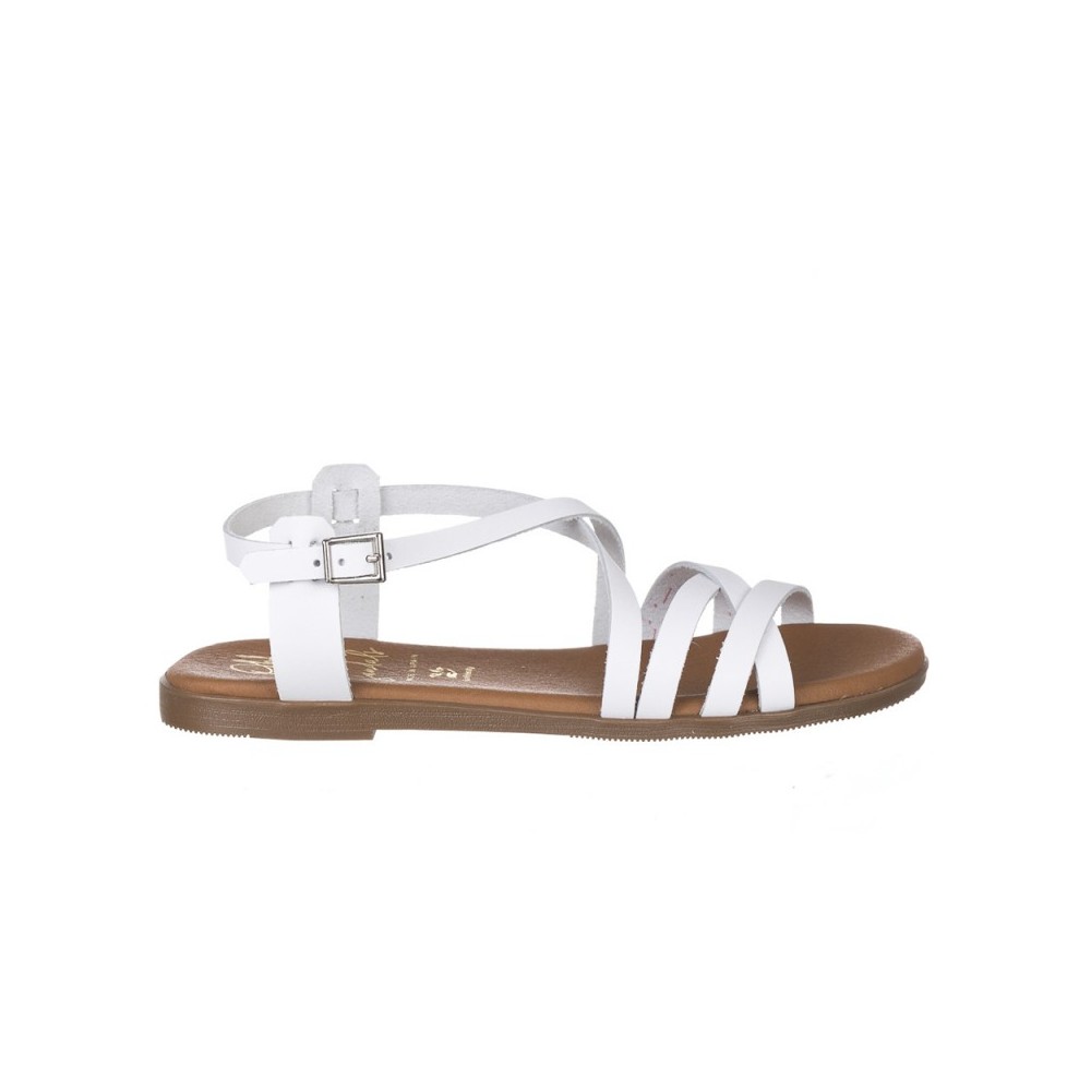Sandalias Planas Mujer Oh My Sandals 5555 Blanco