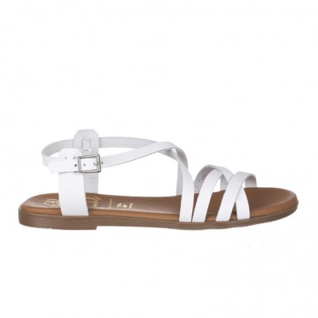 Sandalias Planas Mujer Oh My Sandals 5555 Blanco