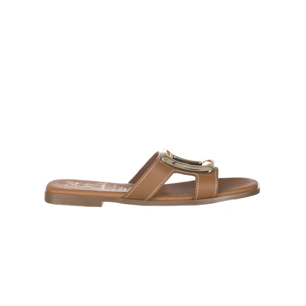 Sandalias Planas Mujer Oh My Sandals 5565 Cuero