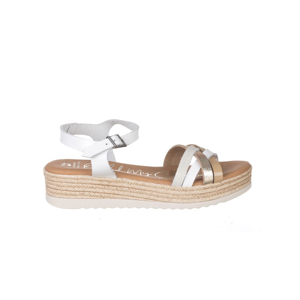 Sandalias Planas Mujer Oh My Sandals 5690 Blanco