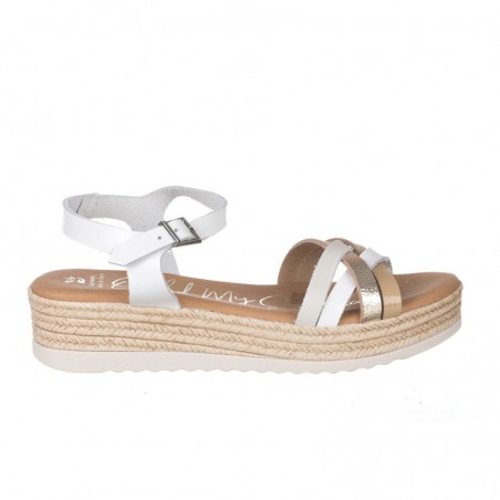 Sandalias Planas Mujer Oh My Sandals 5690 Blanco