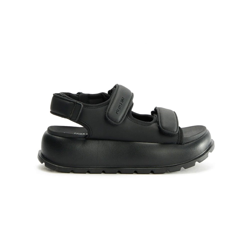Sandalias Planas Mujer Skechers Galaxy Core Keepin Negro-Negro