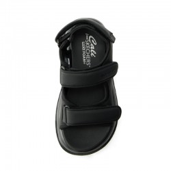 Sandalias Planas Mujer Skechers Galaxy Core Keepin Negro-Negro