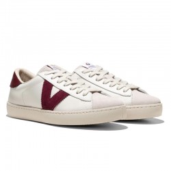 Sneakers Mujer Victoria Berlín Piel & Serraje Burdeos