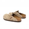 Zuecos Mujer Birkenstock Boston Leve Beig