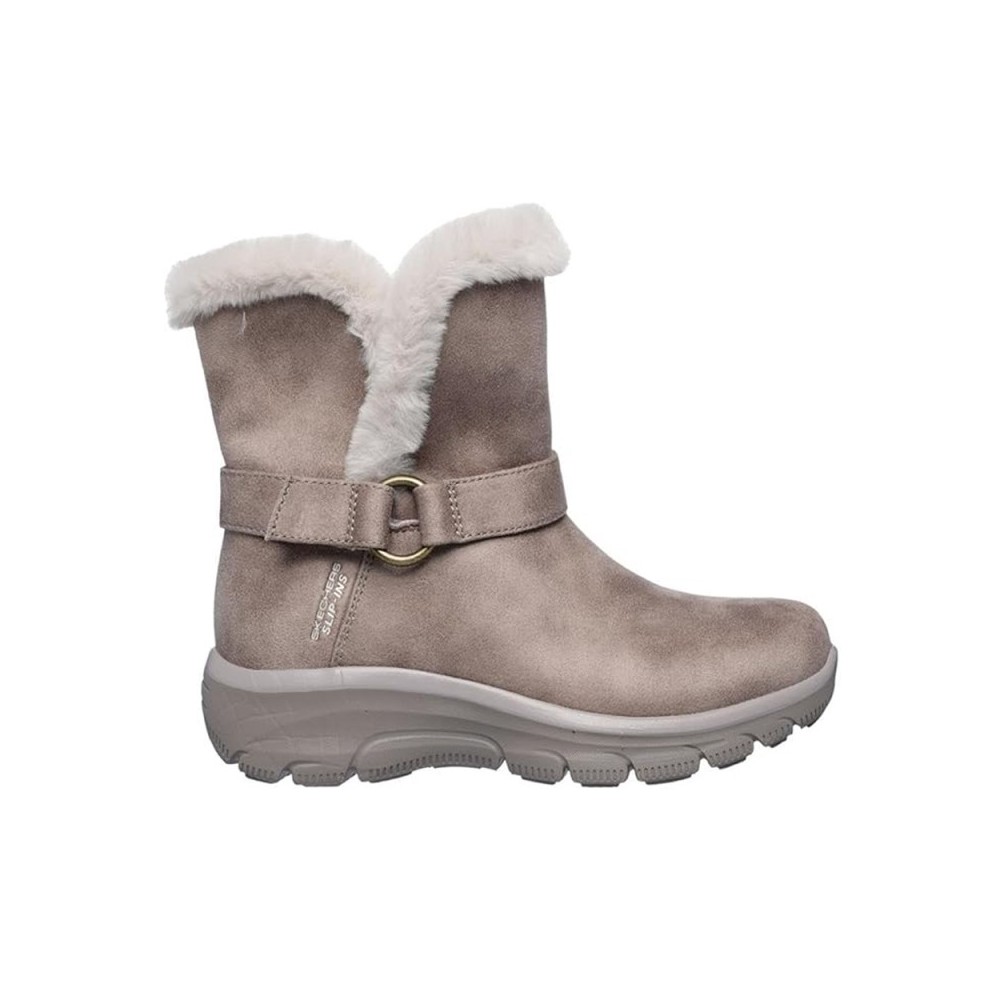 Botas Planas Mujer Skechers Slip-Ins Relaxed Fit Taupe