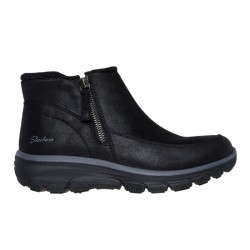 Botines Planos Mujer Skechers Relaxed Fit: Easy Going - Intl Negro-Negro